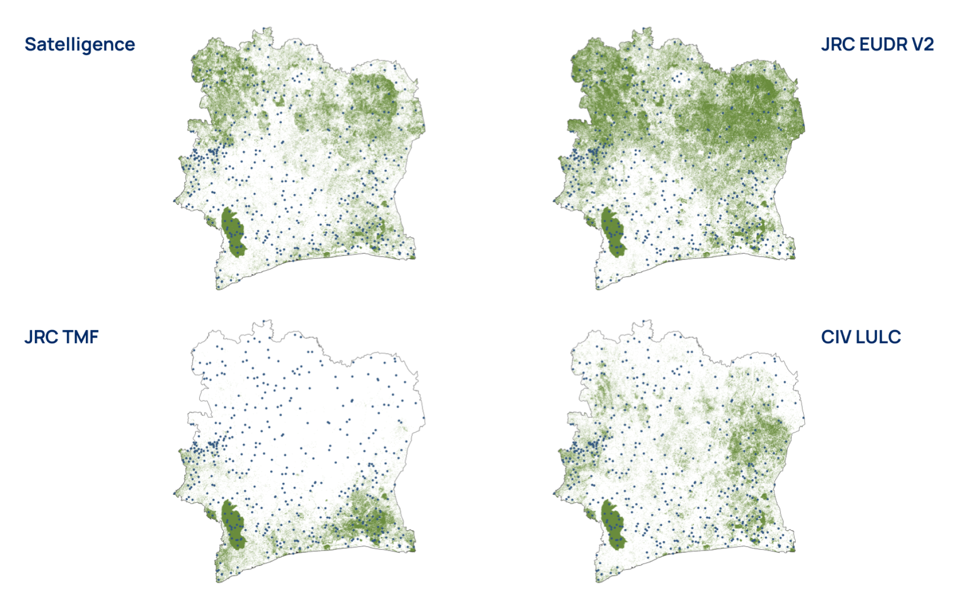 Cote d'Ivoire Forest Maps